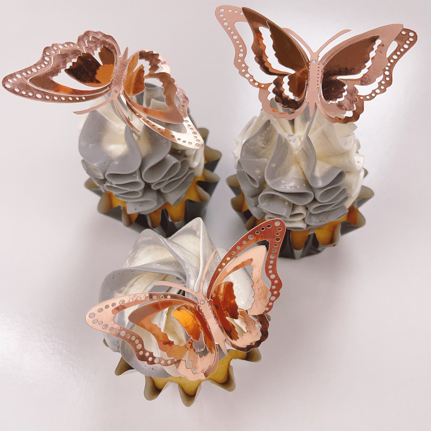 More Decos Double/Triple Winged Butterflies - Set of 12 - Various Colours