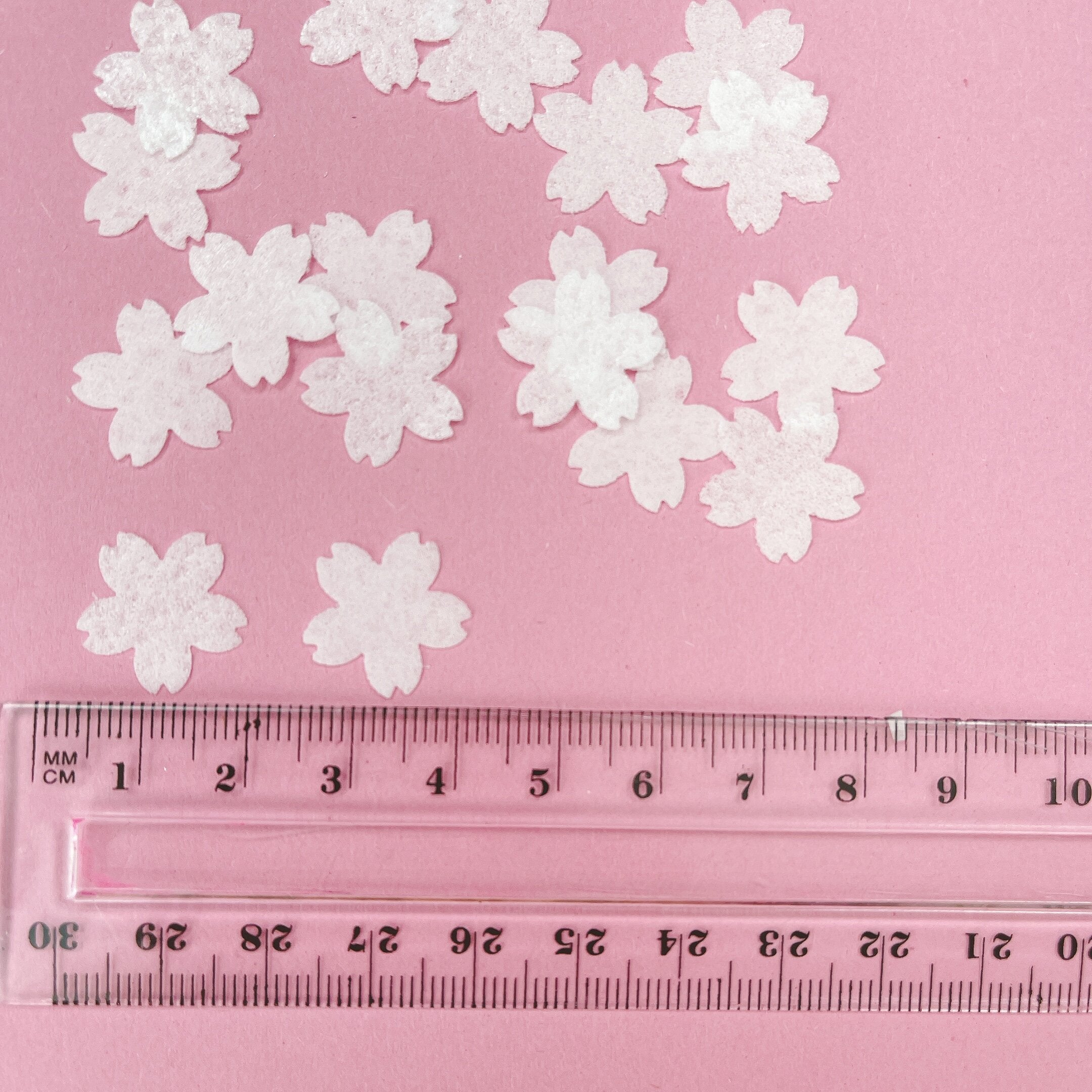 White Mini Blossoms Cake Decorations - Pack Of 48 - 12mm