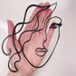 Abstract Black Acrylic Lady Face Fropper