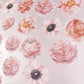 Wafer Paper Signature Soft Pink Florals - Cupcake Toppers