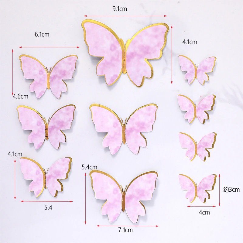 Card Stock Butterflies in Pink or Purple - Set of 10