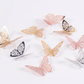 Butterflies More Decos Set of 12 Metallic Card Stock - Silver, Gold, Rose Gold or Black