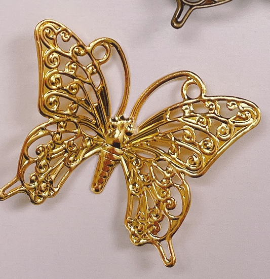 More Decos Arched Butterflies 35mm Wing Span Various Metallics Pack of 10
