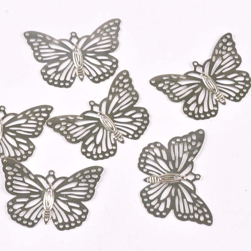 More Decos Sweet Butterflies 2.6cm x 3.8cm35mm Gold, Satin Gold or Silver Wing Span Pack of 10