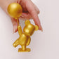Bear with Balloon Topper in White or Gold